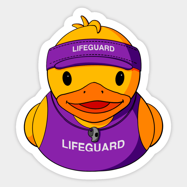 Lifeguard Rubber Duck Sticker by Alisha Ober Designs